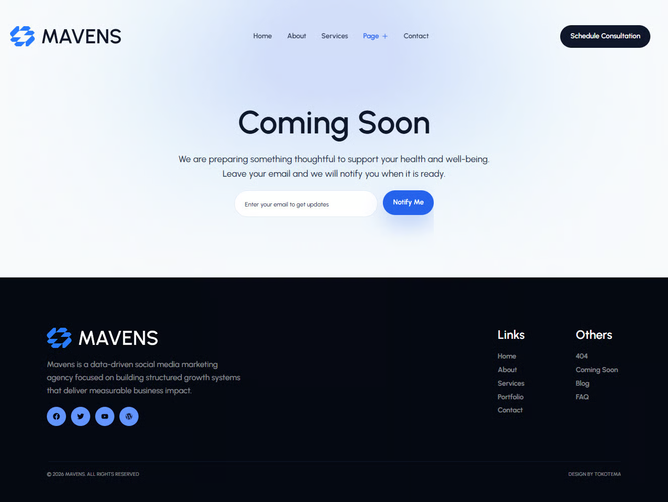 Mavens-社交增长引擎网站 Elementor 模板套件 Preview 2
