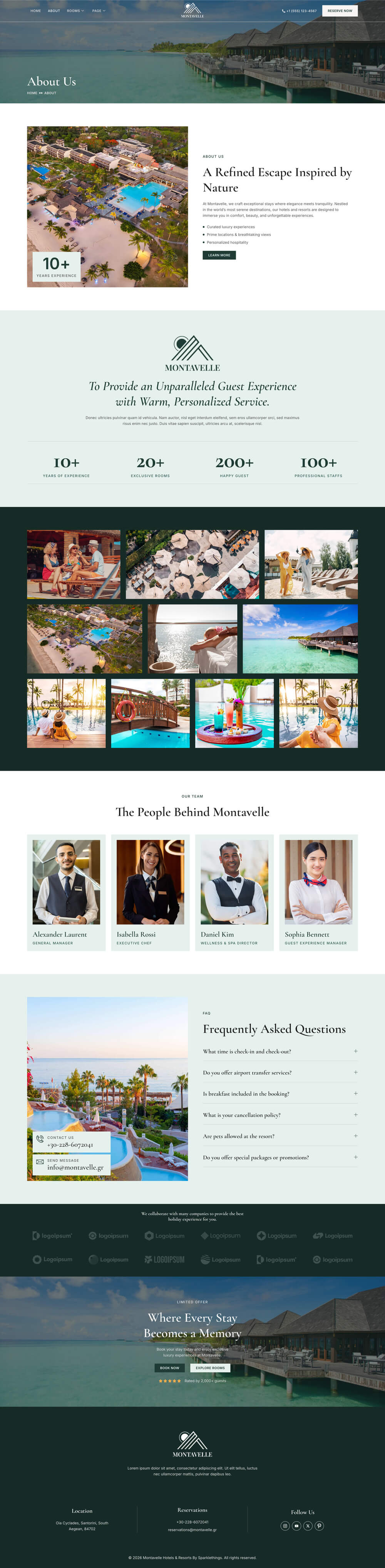 Montavelle-酒店与度假村商务 Elementor 模板套件 Preview 1
