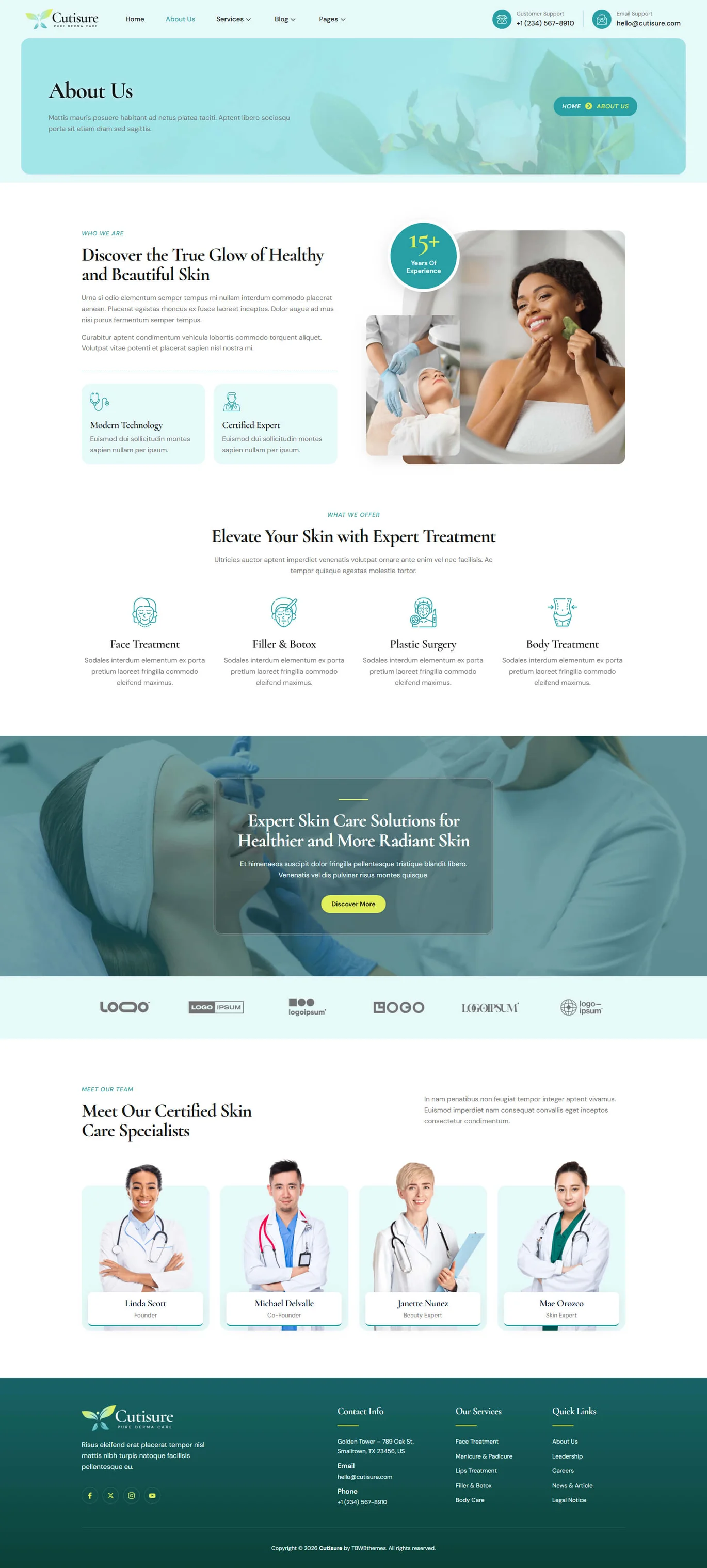 Cutisure – 美容诊所与皮肤科 Elementor 模板套件 Preview 8