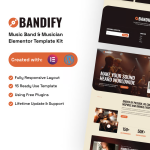 Bandify-乐队与音乐人 Elementor 模板套件