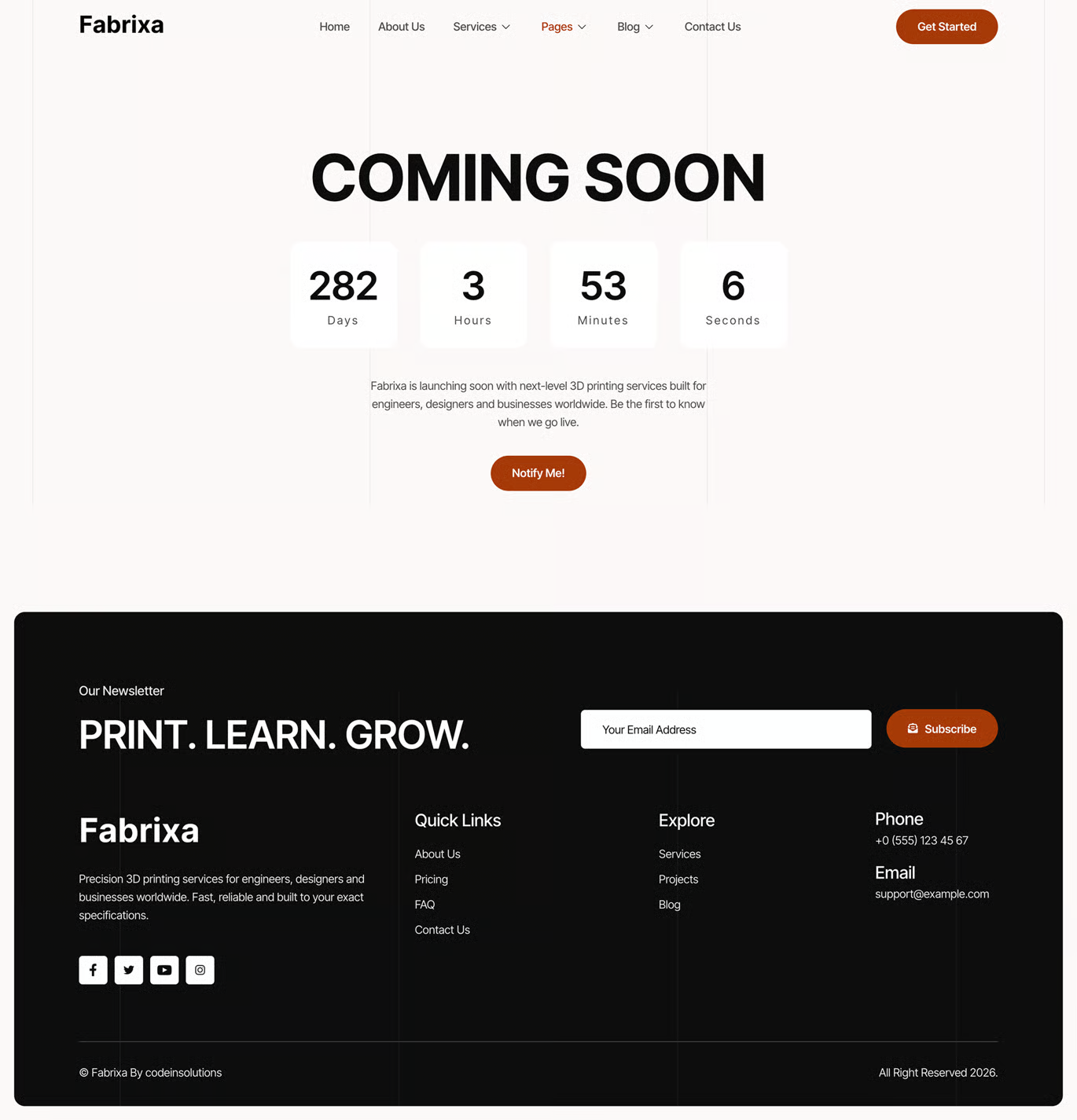 Fabrixa -3D 打印服务 Elementor 模板套件 Preview 13
