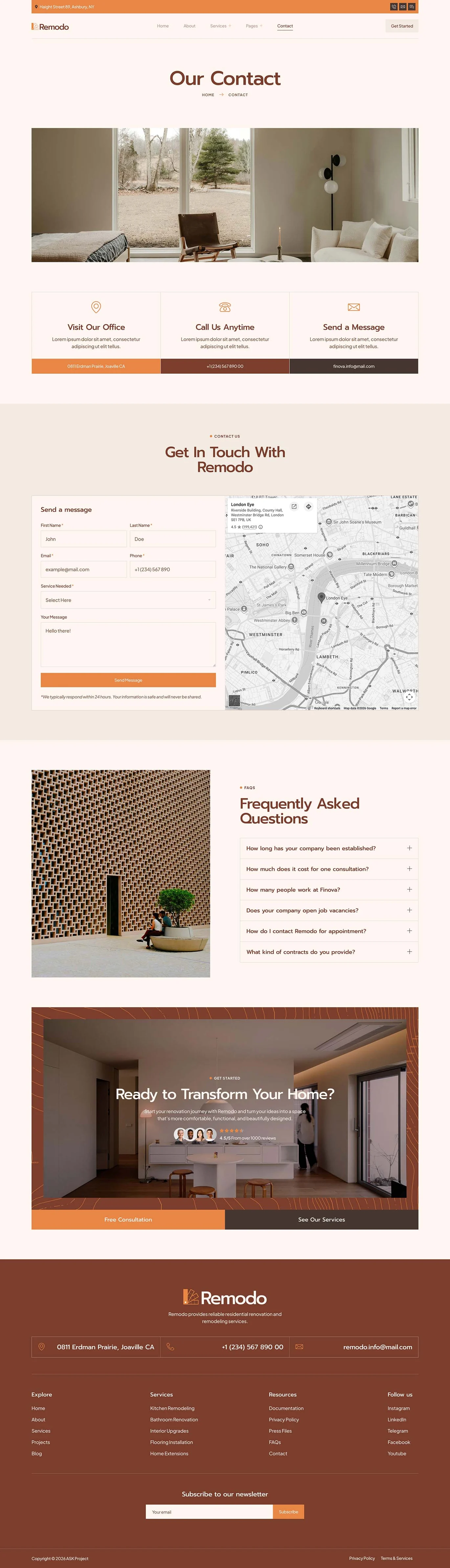 Remodo-住宅装修翻新 Elementor 模板套件 Preview 8