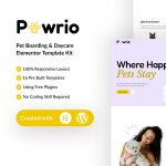 Pawrio-宠物寄养与日托 Elementor 模板套件