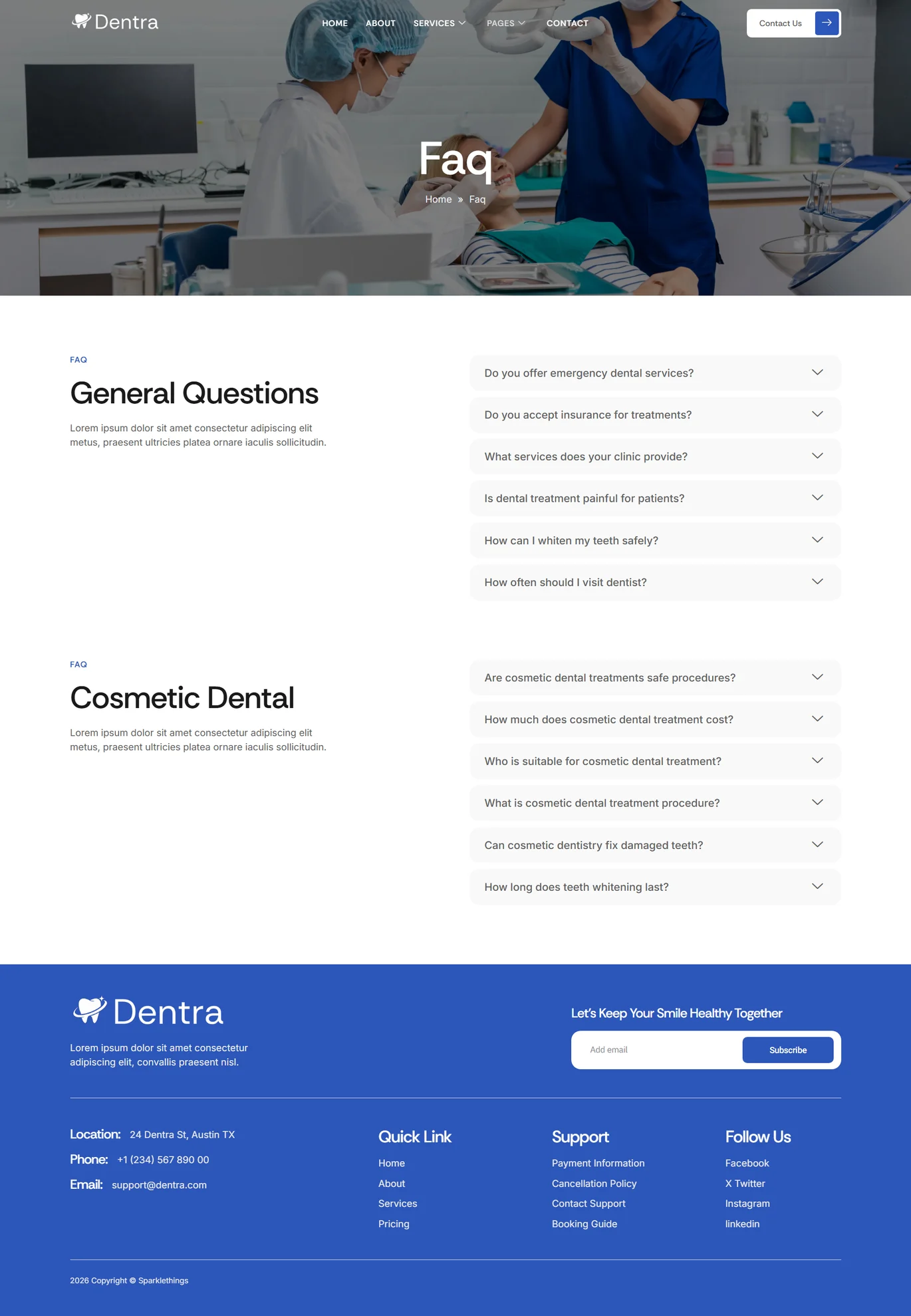 Dentra-牙医与牙科诊所 Elementor 模板套件 Preview 3