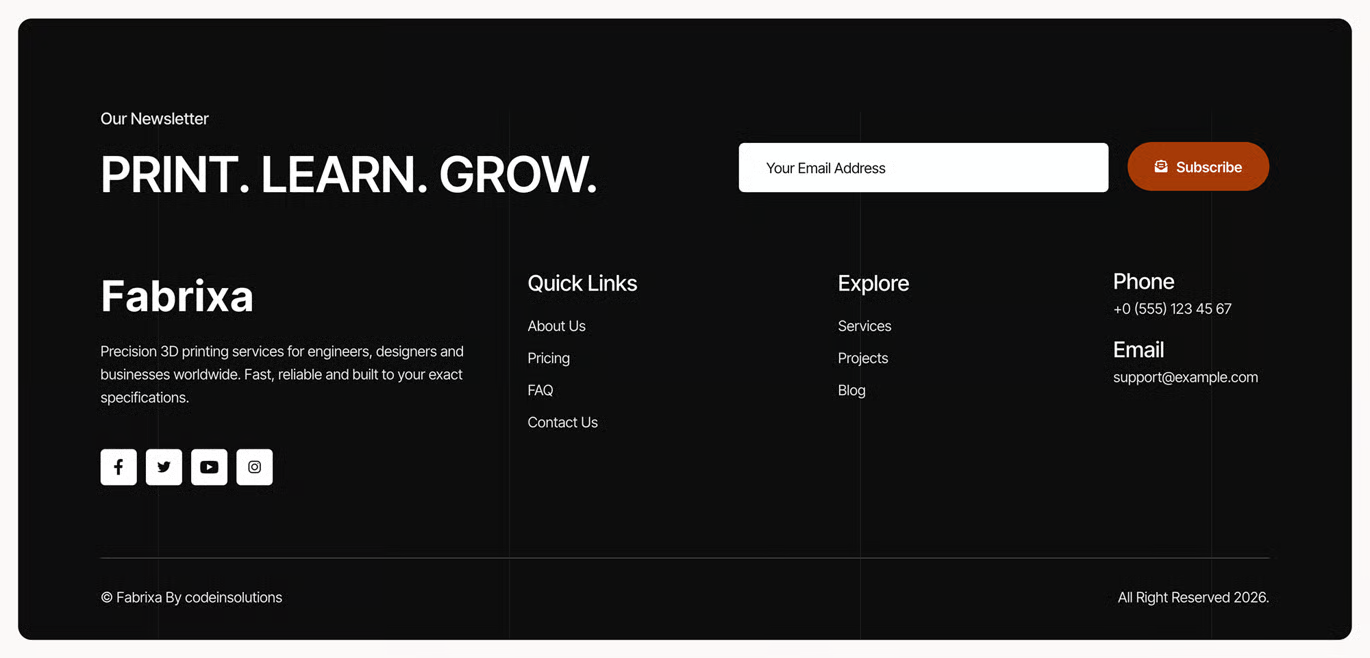 Fabrixa -3D 打印服务 Elementor 模板套件 Preview 15