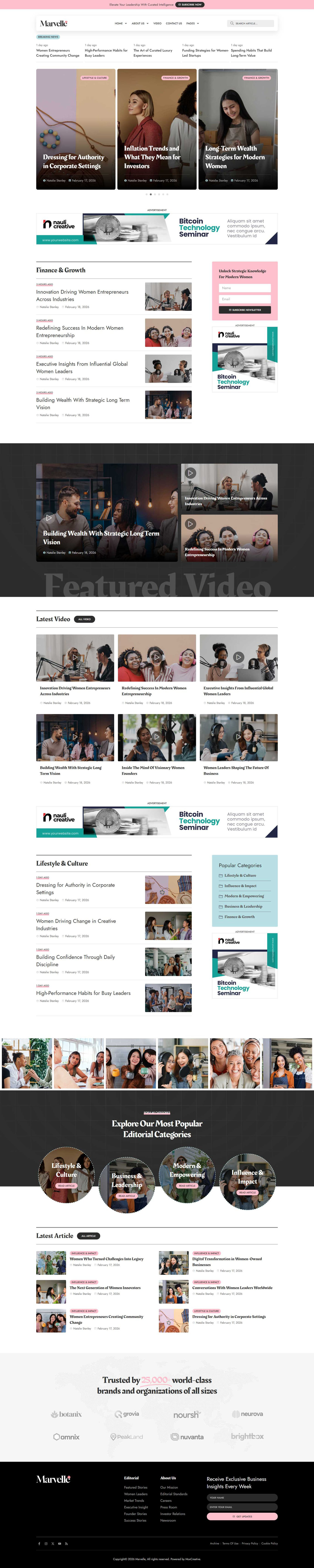 Marvelle – 现代女性风格博客与杂志 Elementor Pro 模板套件 Preview 8