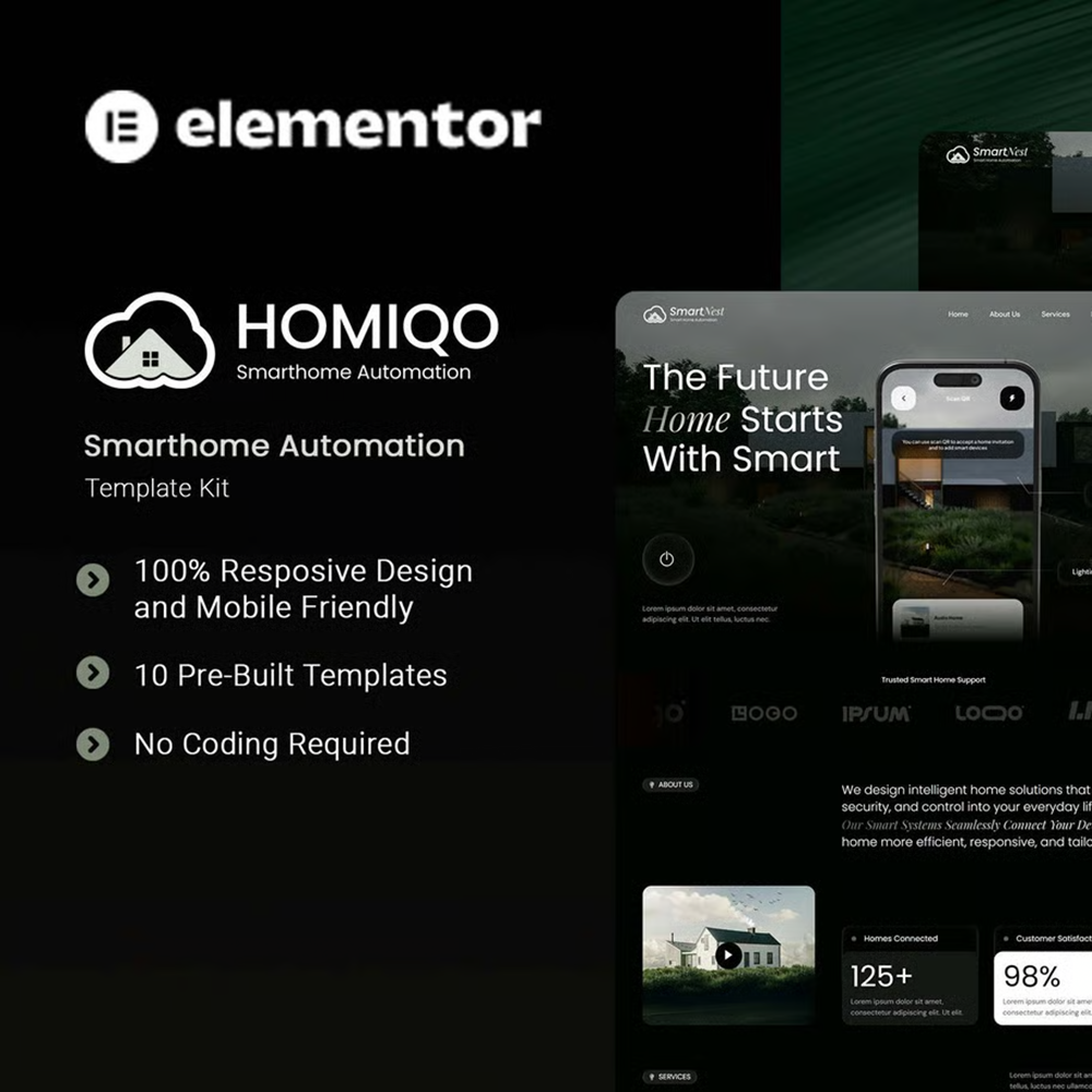 Homiqo-智能家居自动化 Elementor 模板套件