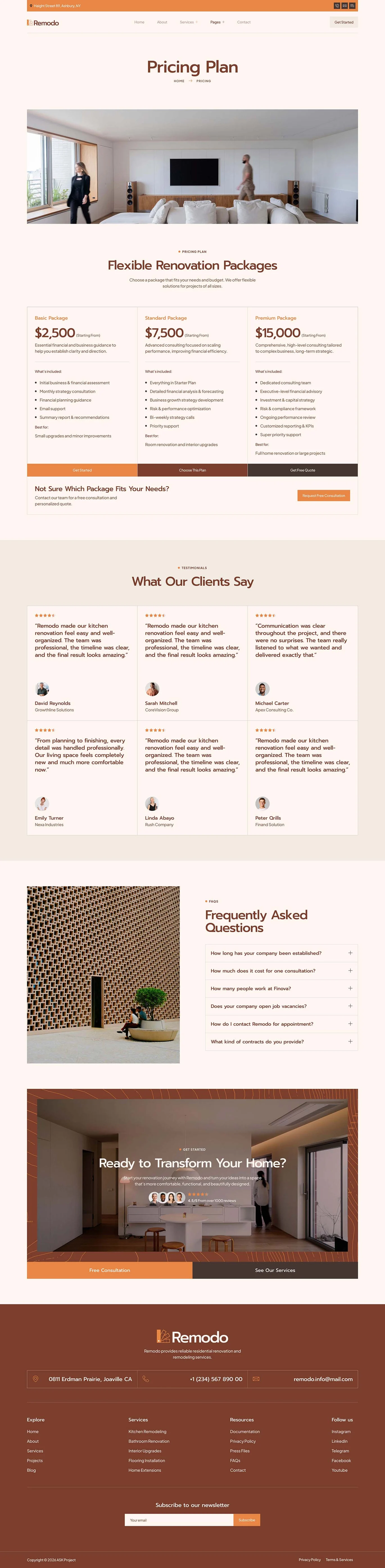 Remodo-住宅装修翻新 Elementor 模板套件 Preview 6