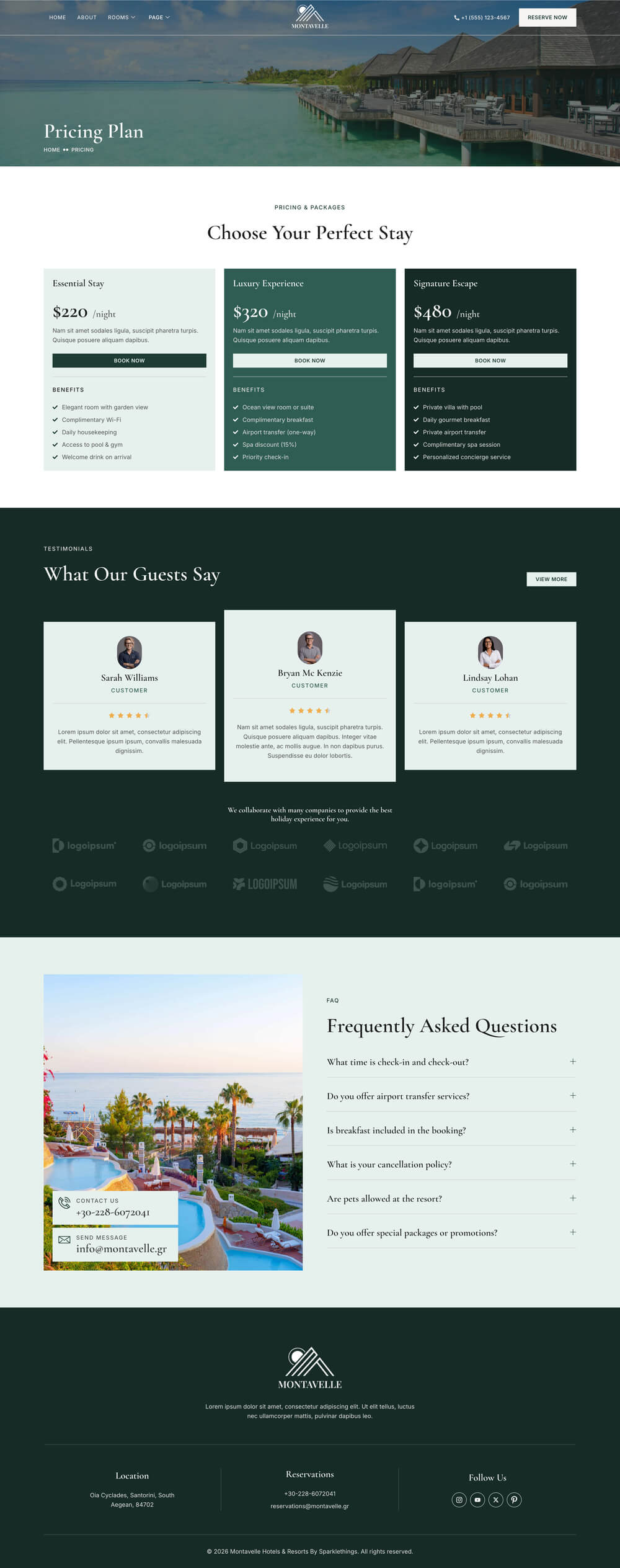 Montavelle-酒店与度假村商务 Elementor 模板套件 Preview 8