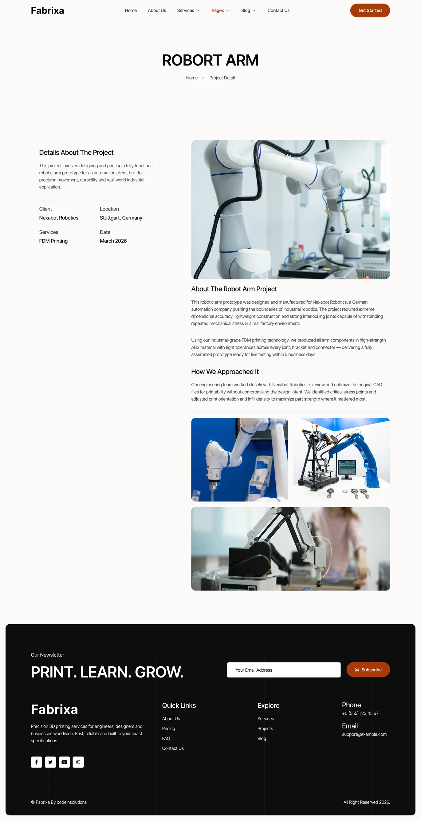 Fabrixa -3D 打印服务 Elementor 模板套件 Preview 4