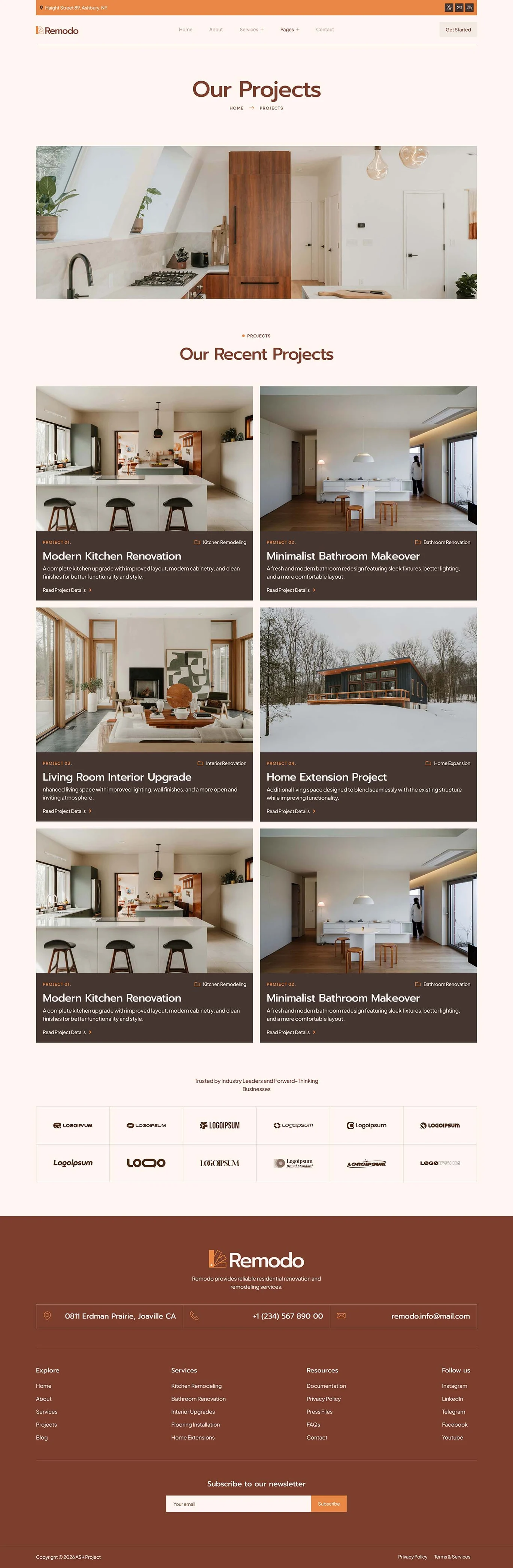 Remodo-住宅装修翻新 Elementor 模板套件 Preview 7