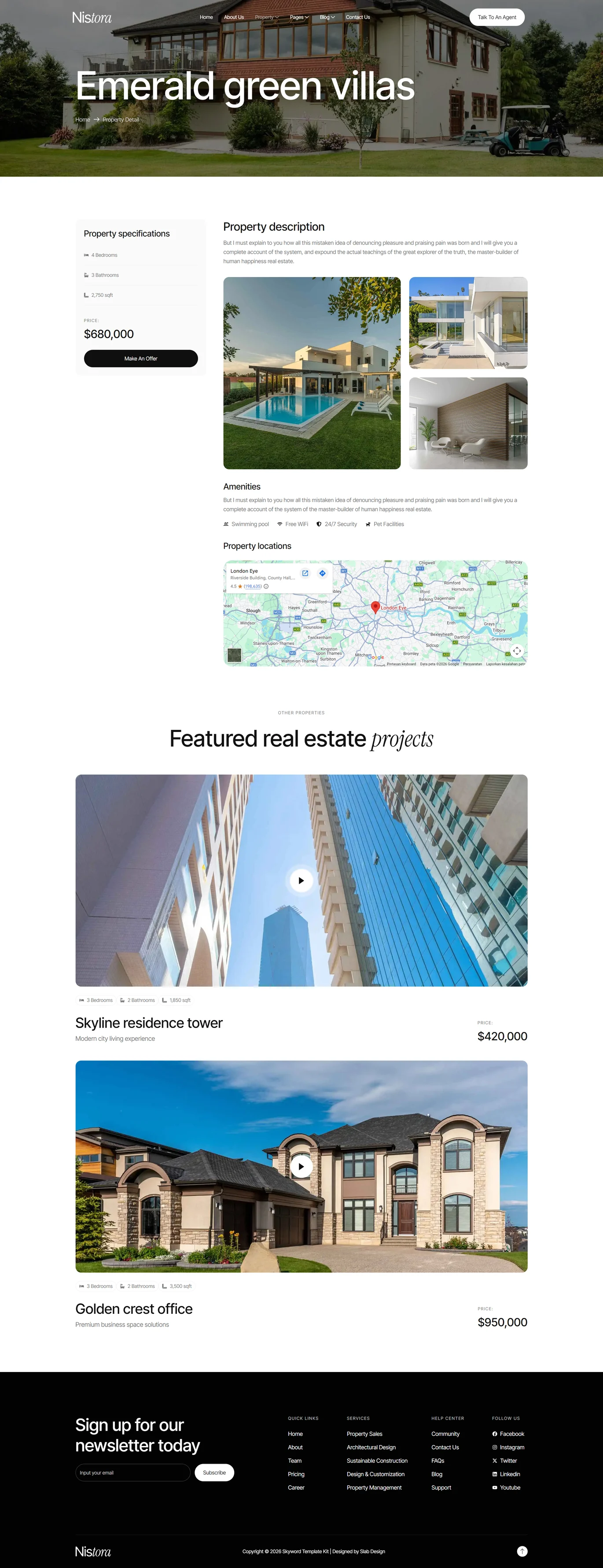 Nistora-房地产与物业 Elementor 模板套件 Preview 8