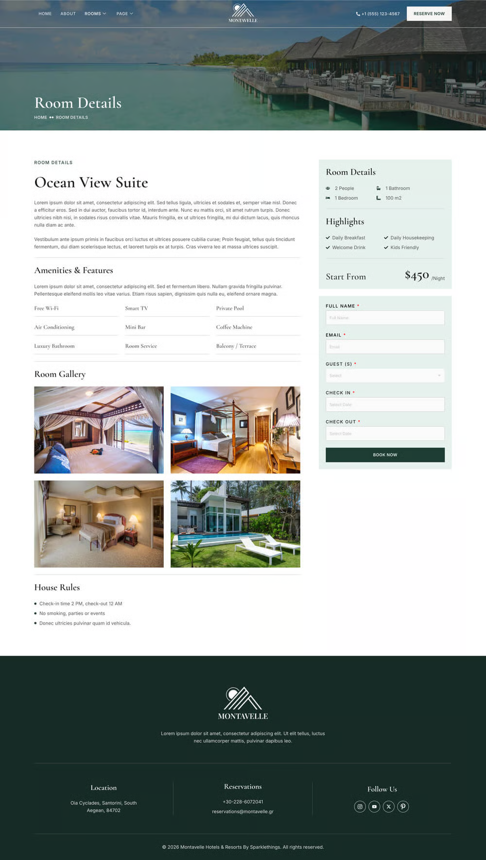 Montavelle-酒店与度假村商务 Elementor 模板套件 Preview 3