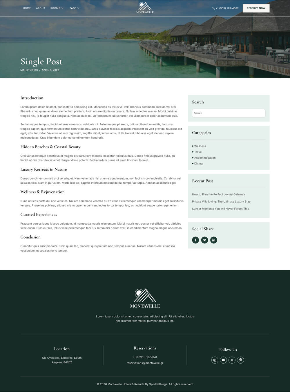Montavelle-酒店与度假村商务 Elementor 模板套件 Preview 4
