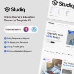 Studiq-在线课程与教育培训 Elementor Pro 模板套件