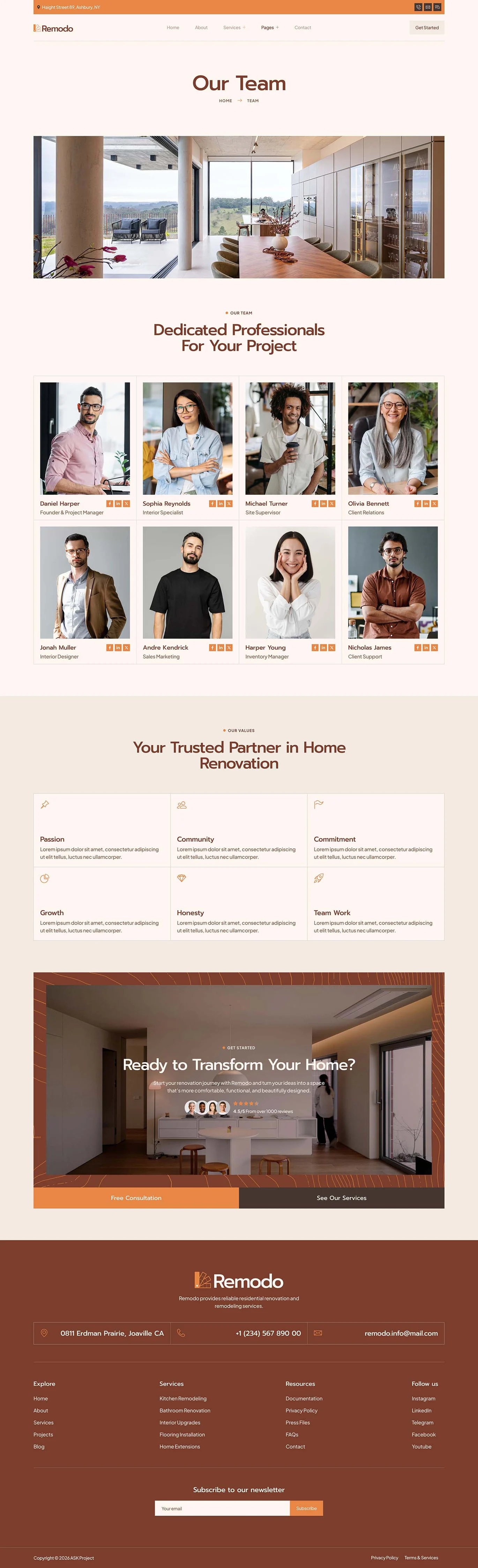 Remodo-住宅装修翻新 Elementor 模板套件 Preview 9