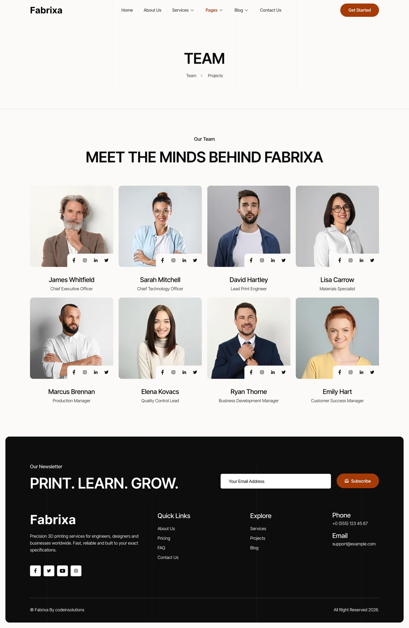 Fabrixa -3D 打印服务 Elementor 模板套件 Preview 8