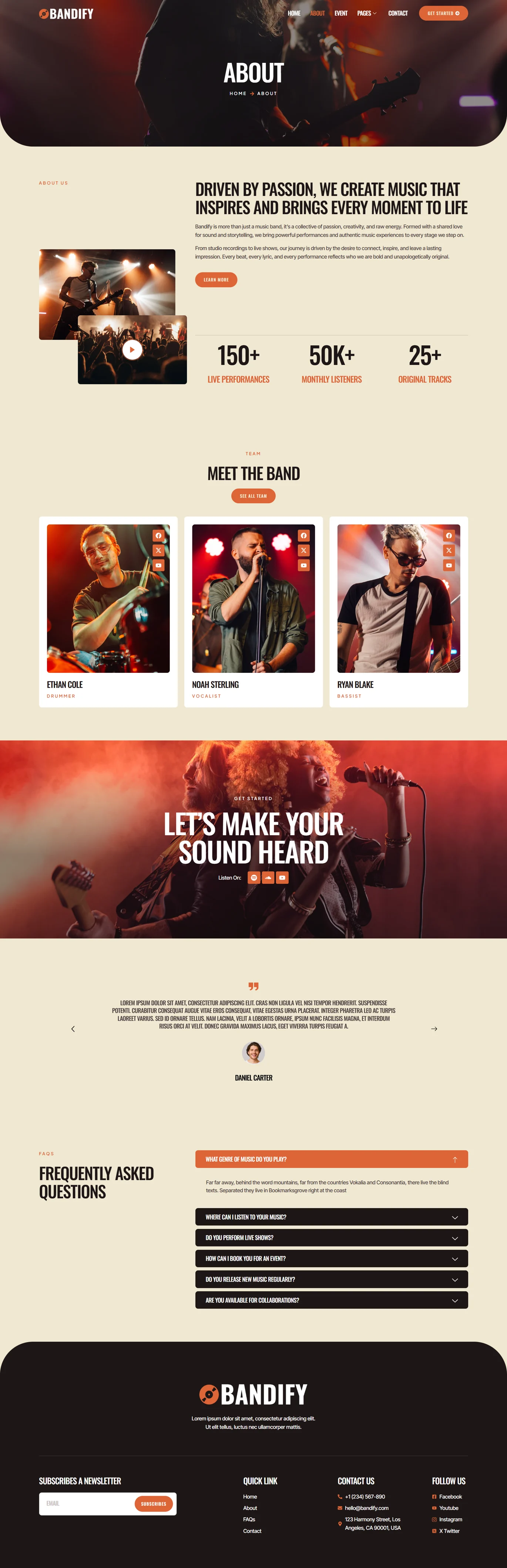 Bandify-乐队与音乐人 Elementor 模板套件 Preview 9