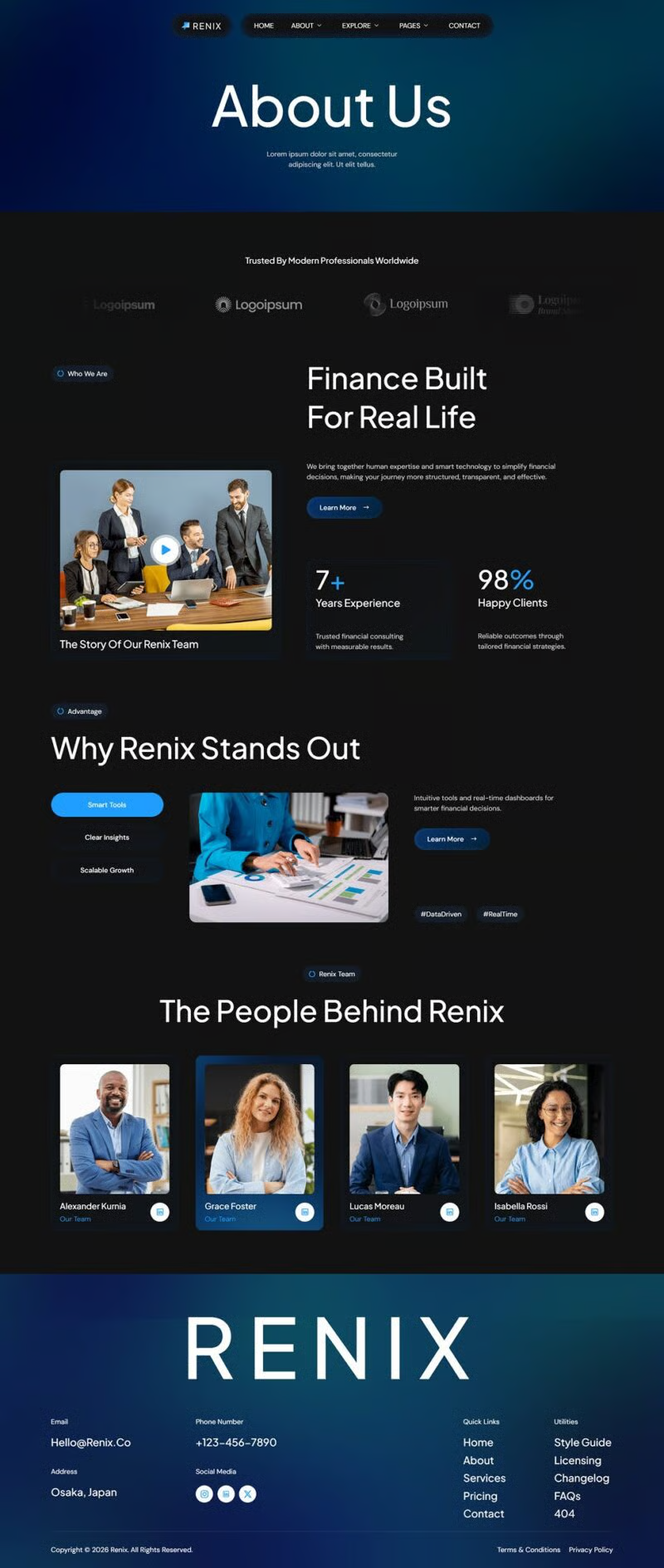 Renix-金融咨询类 Elementor 模板套件 Preview 3