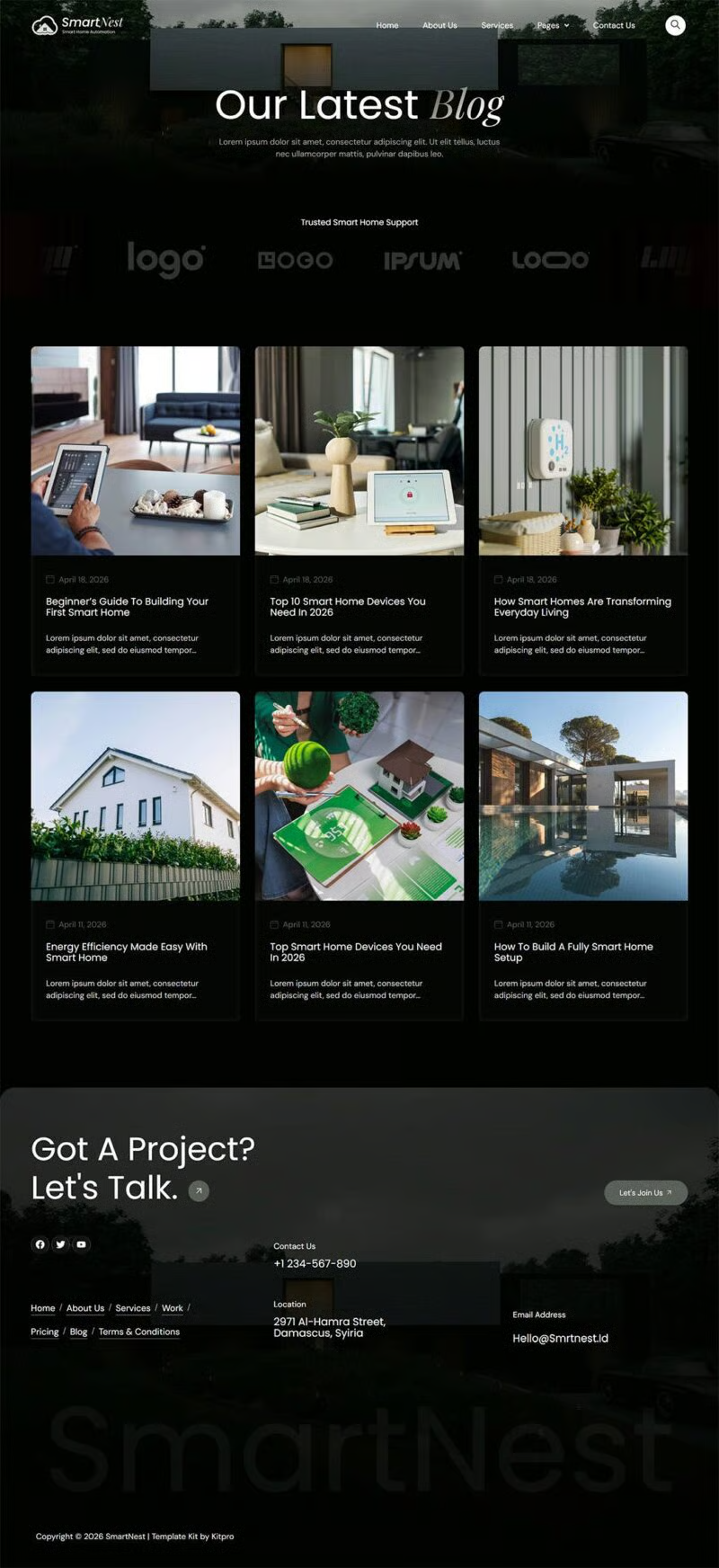 Homiqo-智能家居自动化 Elementor 模板套件 Preview 5