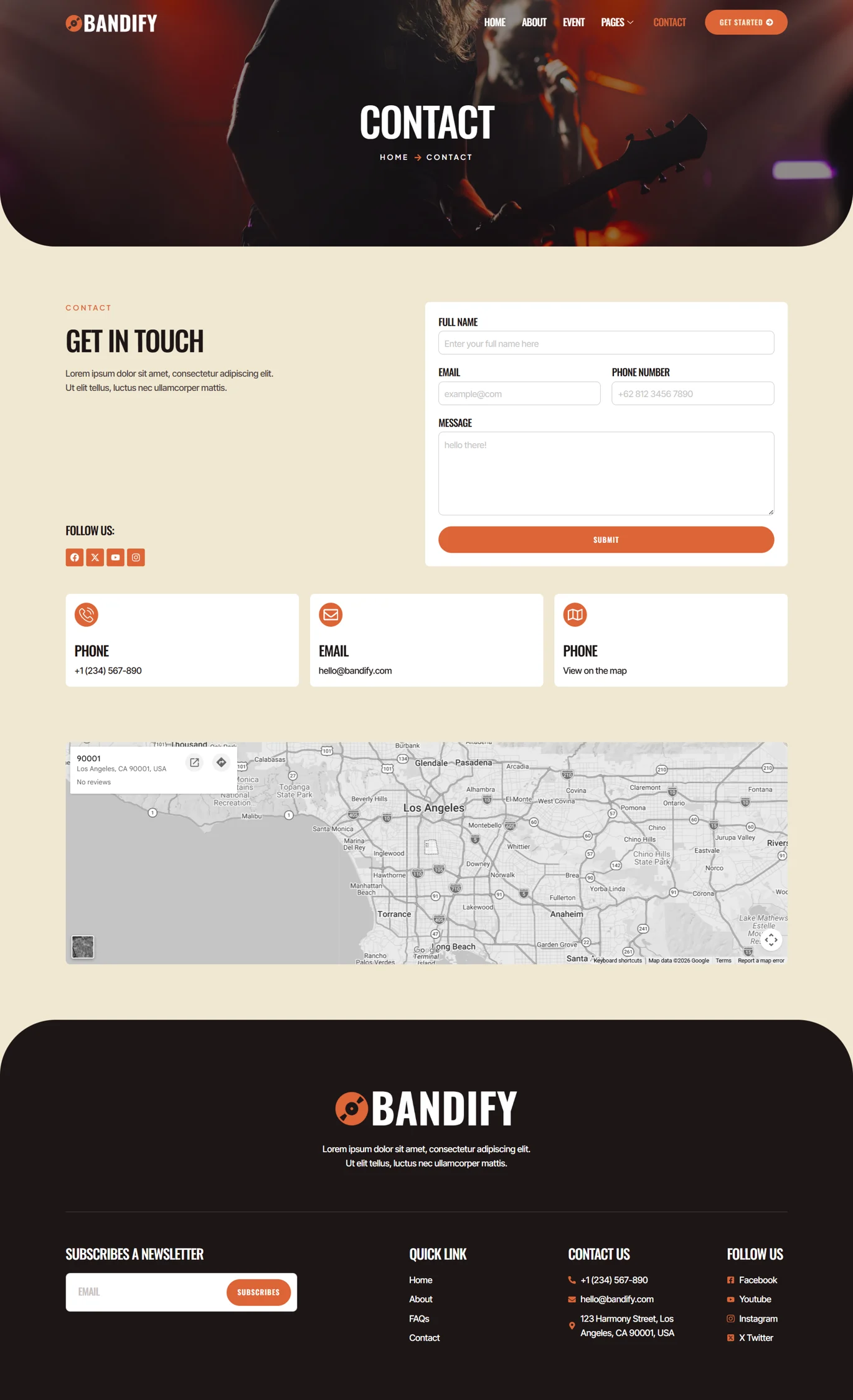 Bandify-乐队与音乐人 Elementor 模板套件 Preview 5