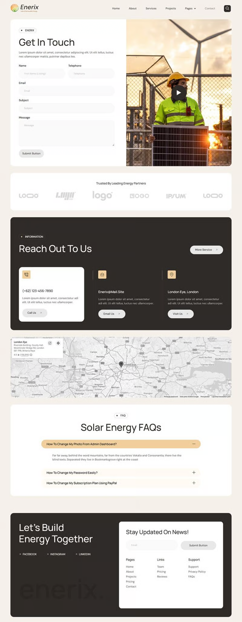 Enerix-太阳能与可再生能源 Elementor 模板套件 Preview 9