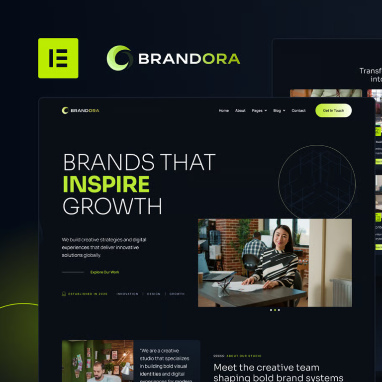 Cover brandora elementor pro template kit