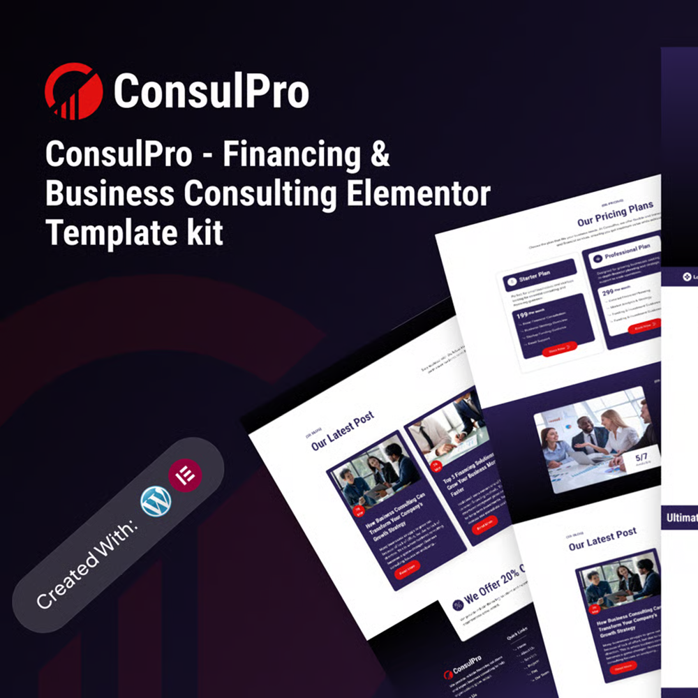 Consulpro-金融与商业咨询 Elementor 模板套件