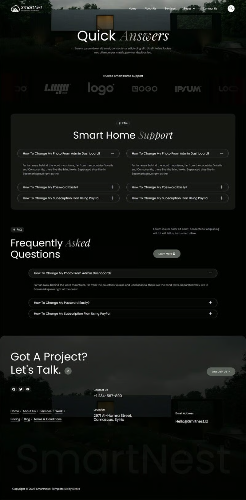 Homiqo-智能家居自动化 Elementor 模板套件 Preview 9