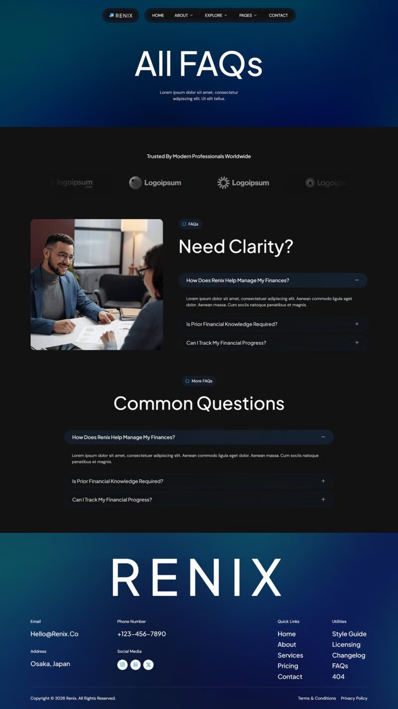 Renix-金融咨询类 Elementor 模板套件 Preview 11