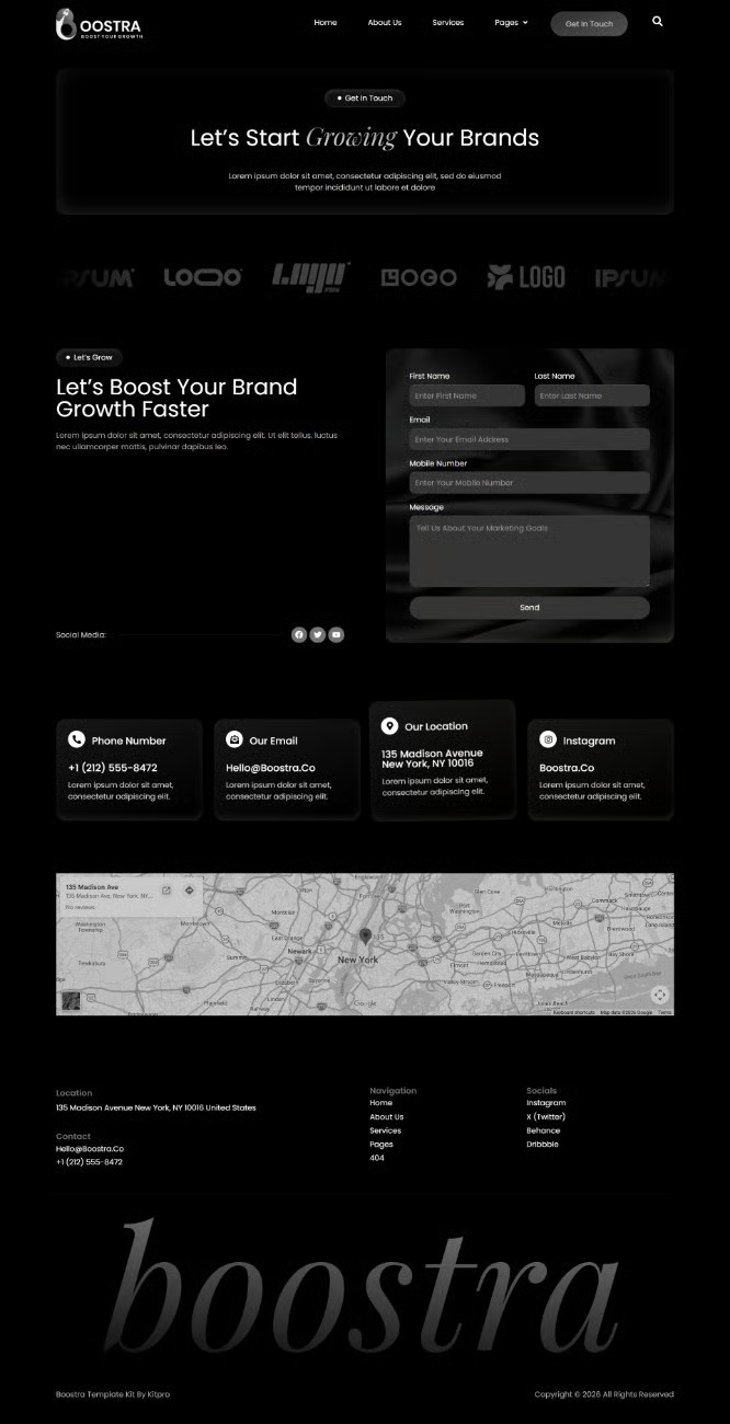 Boostra-现代数字营销 Elementor 模板套件 Preview 5