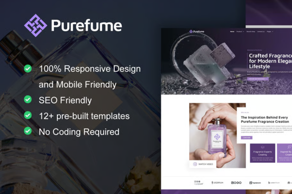 Purefume-香水香氛 Elementor Pro 模板套件