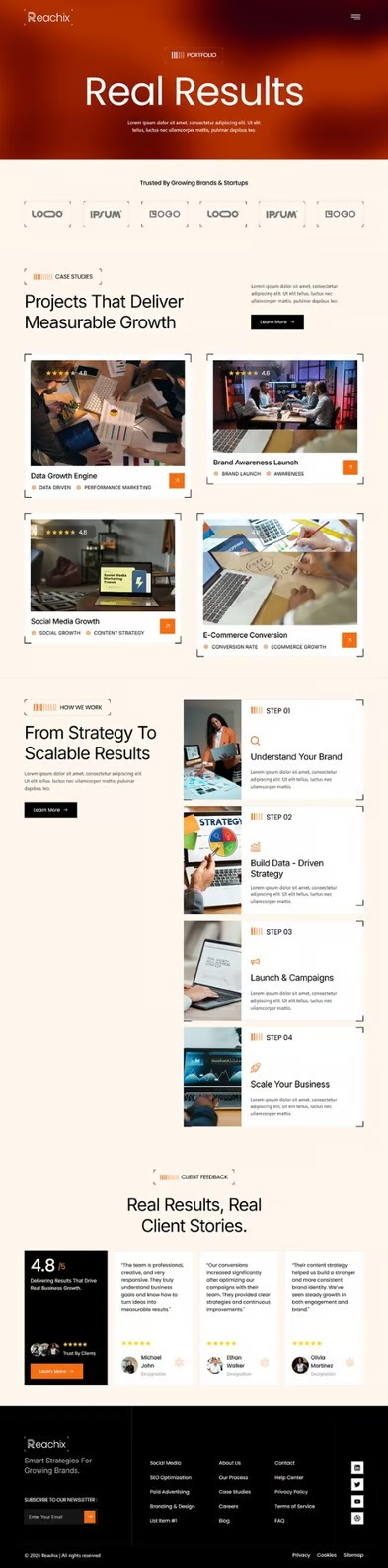 Reachix – 数字营销机构 Elementor 模板套件 Preview 7