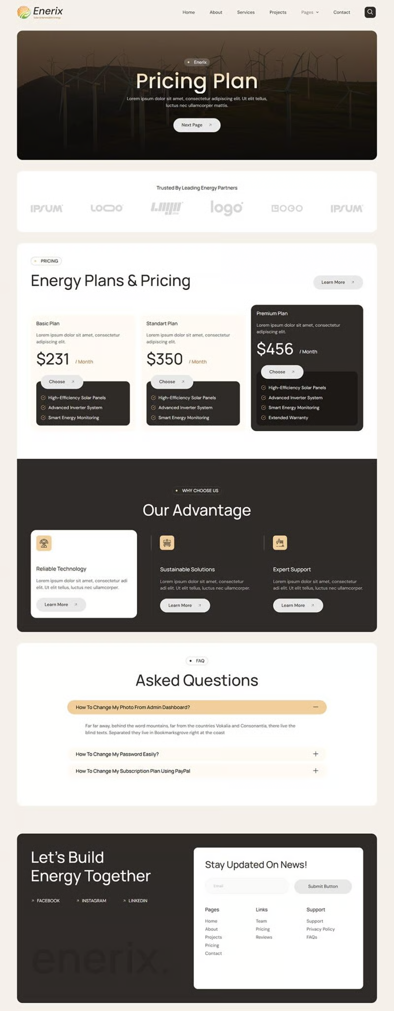 Enerix-太阳能与可再生能源 Elementor 模板套件 Preview 6