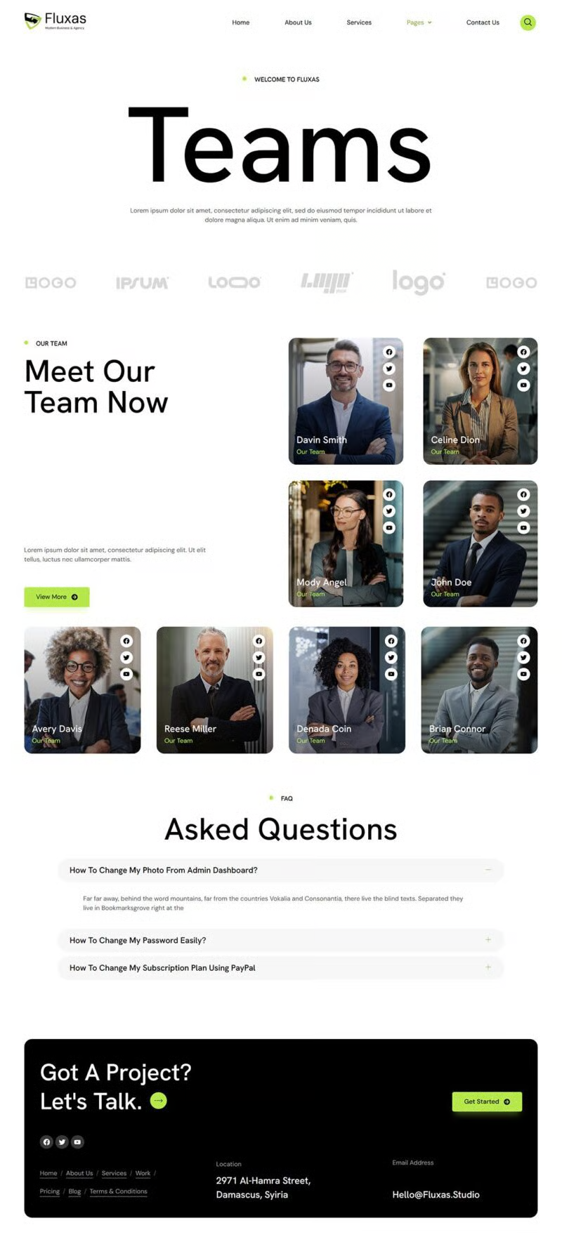 Fluxas -现代商务与机构工作室 Elementor 模板套件 Preview 8