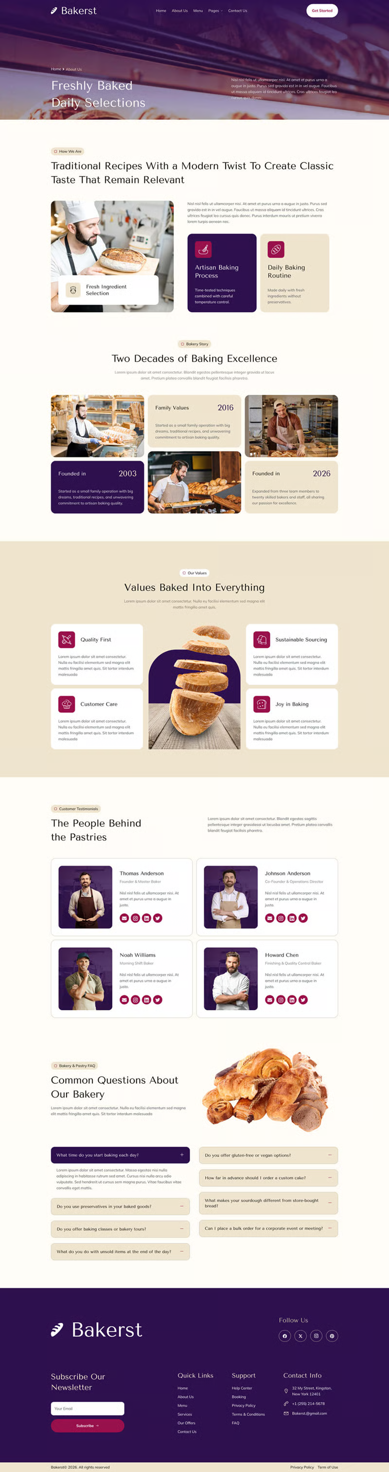 Bakerst – 烘焙糕点面包店 Elementor 模板套件 Preview 3