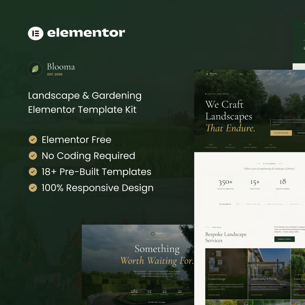 Blooma – 景观园林与园艺服务 Elementor 模板套件