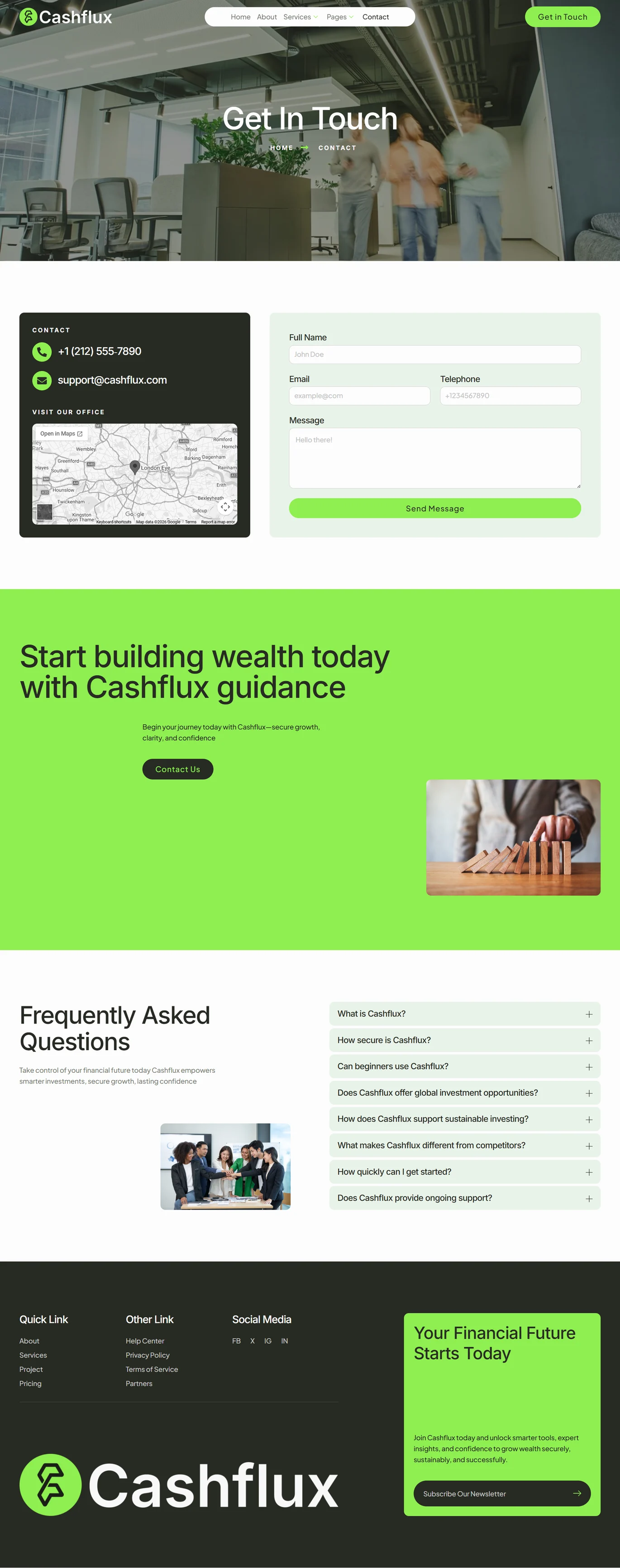 Cashflux – 金融投资行业 Elementor 模板套件 Preview 3