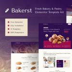 Bakerst – 烘焙糕点面包店 Elementor 模板套件