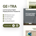 Geotra – 土地测量与数字测绘 Elementor 模板套件