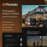 Photolio – 摄影工作室与作品集 Elementor 模板套件
