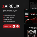 Virelix- 豪华汽车租赁服务 Elementor 模板套件