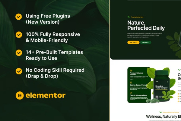 Herba -草本健康养生 Elementor 模板套件