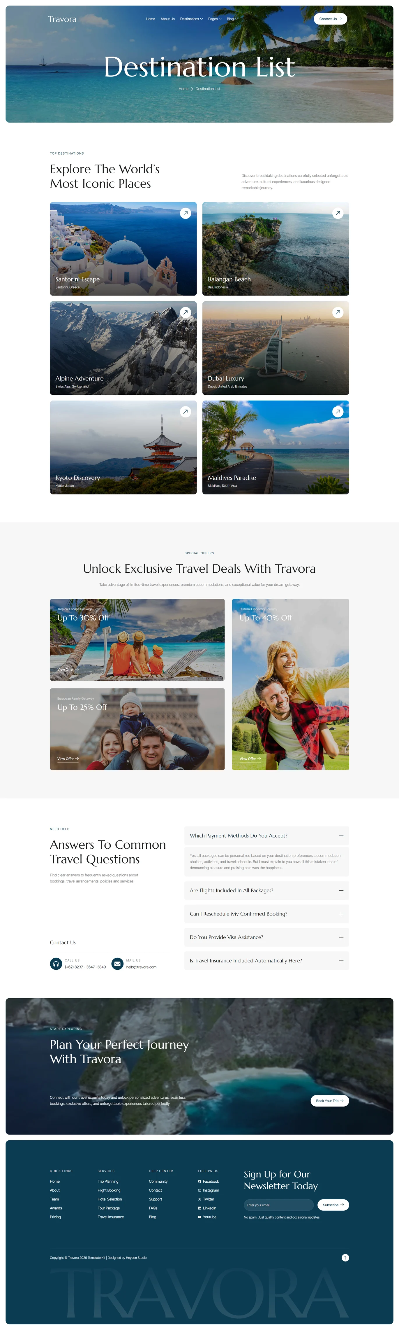 Travora – 旅游旅行社 Elementor 模板套件 Preview 9