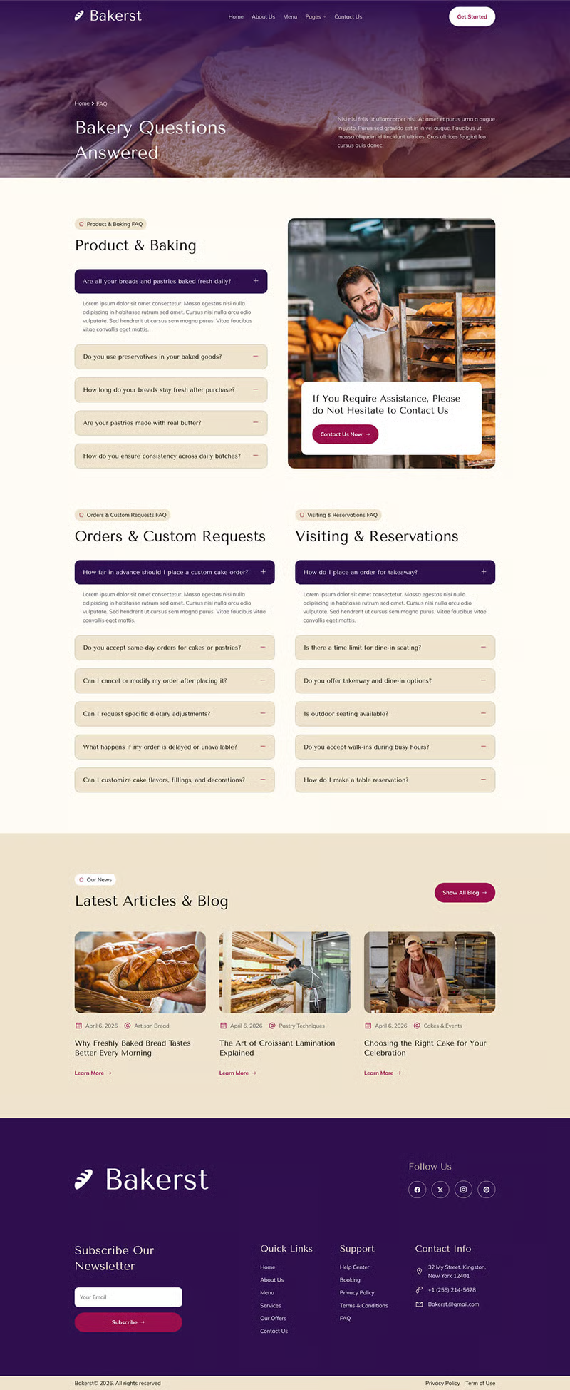 Bakerst – 烘焙糕点面包店 Elementor 模板套件 Preview 10