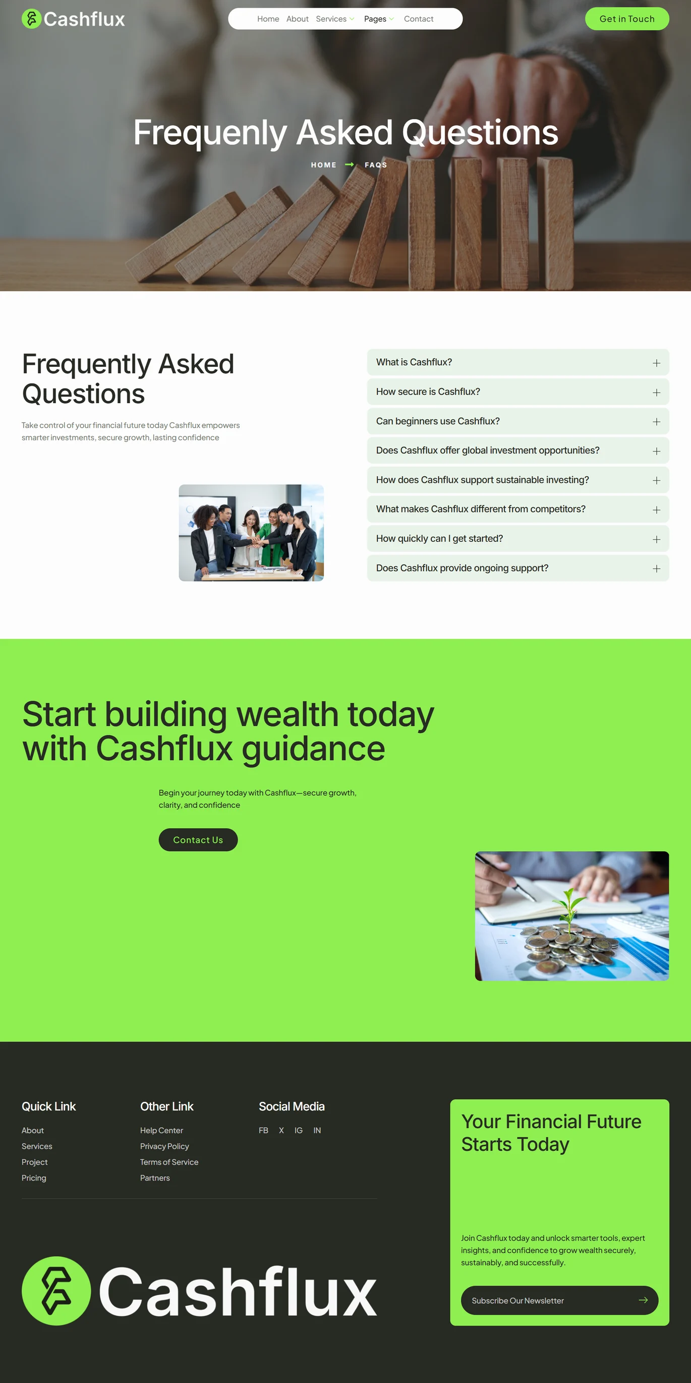 Cashflux – 金融投资行业 Elementor 模板套件 Preview 13