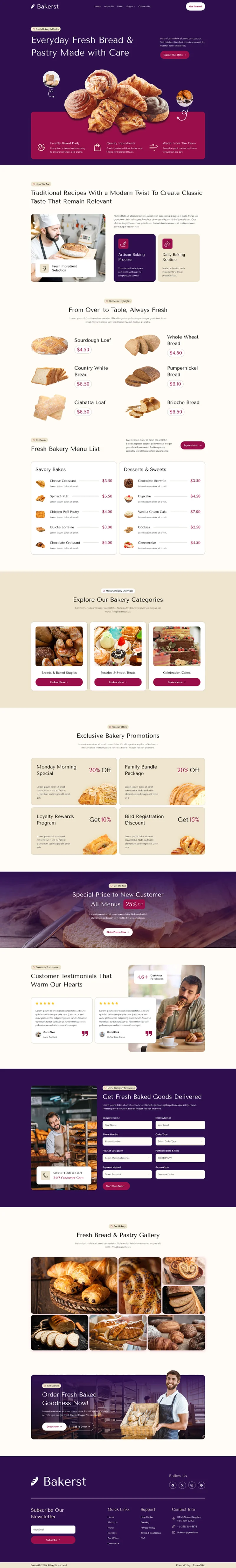 Bakerst – 烘焙糕点面包店 Elementor 模板套件 Preview 8
