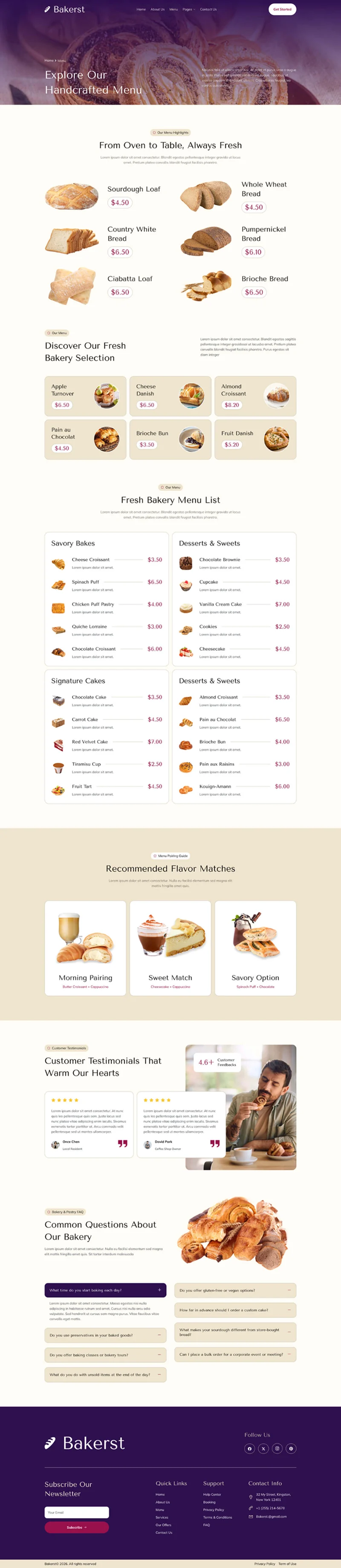 Bakerst – 烘焙糕点面包店 Elementor 模板套件 Preview 5