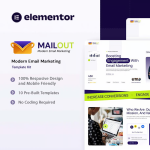 Mailout — 现代化邮件营销 Elementor 模板套件