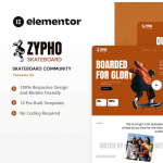 Zypho – 滑板社区 Elementor 模板套件